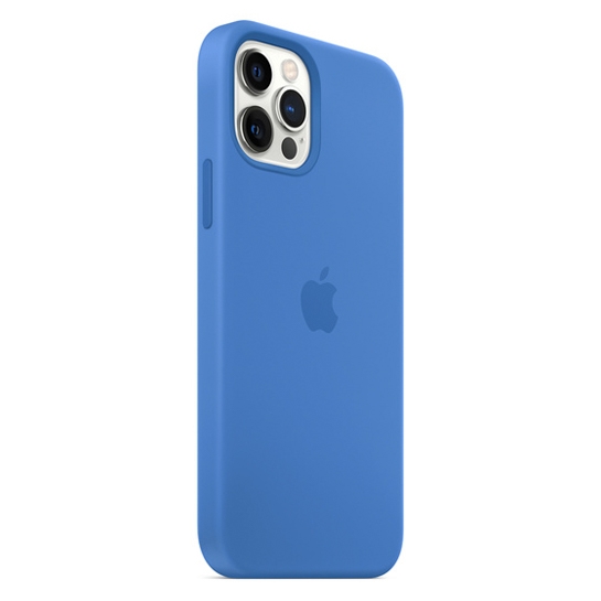 Чехол Apple Silicone Case with MagSafe for iPhone 12/12 Pro Capri Blue - цена, характеристики, отзывы, рассрочка, фото 4