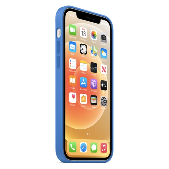 Чохол Apple Silicone Case with MagSafe for iPhone 12/12 Pro Capri Blue - ціна, характеристики, відгуки, розстрочка, фото 5