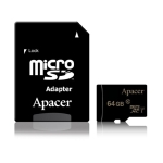 Карта пам'яті MicroSDHC 64 Gb Apacer (class 10) with adapter