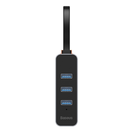 USB-хаб Baseus Adapter Steel Cannon USB to 3хUSB3.0+RJ45 Dark Gray - цена, характеристики, отзывы, рассрочка, фото 2