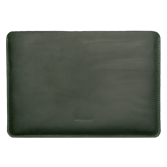 Шкіряний чохол INCARNE New Gamma зелений для MacBook Pro 15