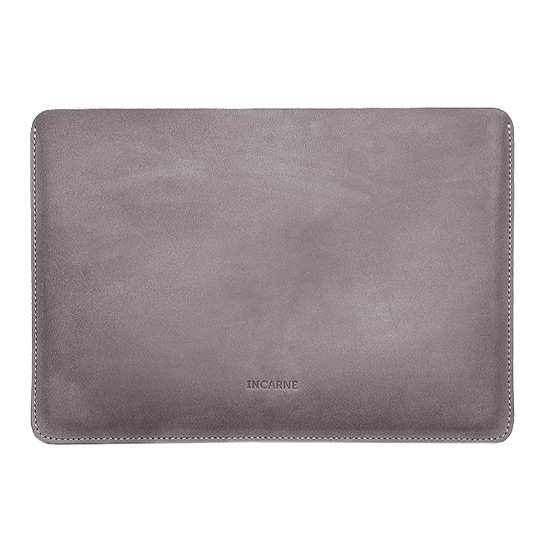 Кожаный чехол INCARNE New Gamma серый для MacBook Air 13