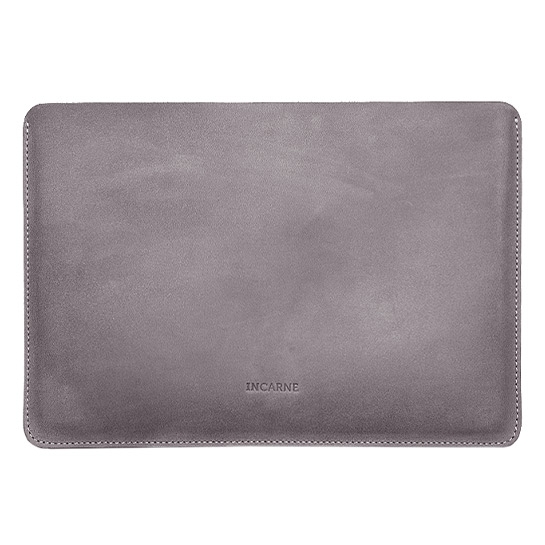 Кожаный чехол INCARNE New Gamma серый для MacBook Pro 15" (2016-2020) - цена, характеристики, отзывы, рассрочка, фото 1
