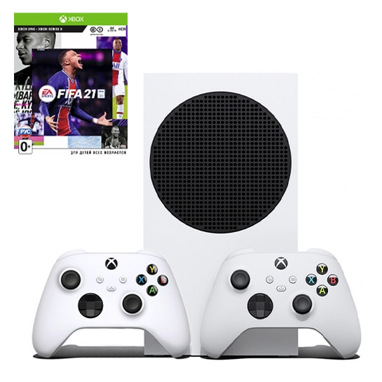 Ігрова приставка Microsoft Xbox Series S + FIFA 21 + Геймпад Microsoft Wireless Controller for Xbox Series X/S - ціна, характеристики, відгуки, розстрочка, фото 1