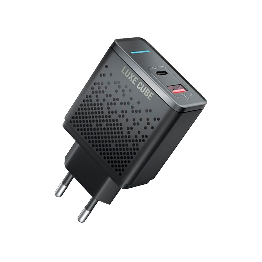 Мережевий зарядний пристрій Luxe Cube QC 3.0 36W + PD Black - ціна, характеристики, відгуки, розстрочка, фото 1