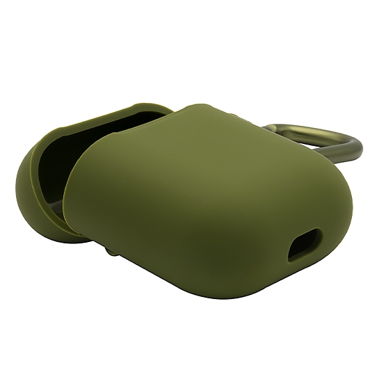 Чохол Blueo Liquid Silicone Case for Apple AirPods with Carbine Army Green - ціна, характеристики, відгуки, розстрочка, фото 3