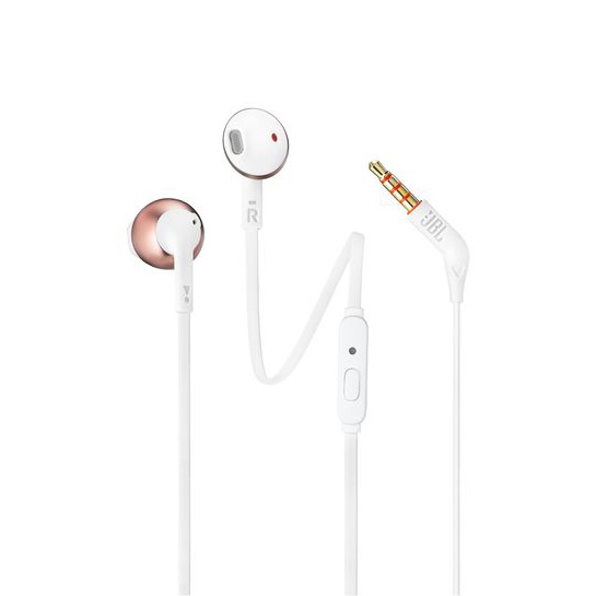 Навушники JBL In-Ear Headphone T205 Rose Gold - ціна, характеристики, відгуки, розстрочка, фото 1