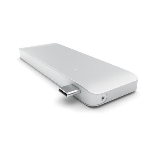 USB-хаб Satechi Type-C USB 3.0 Pass-Through Hub Silver - ціна, характеристики, відгуки, розстрочка, фото 3