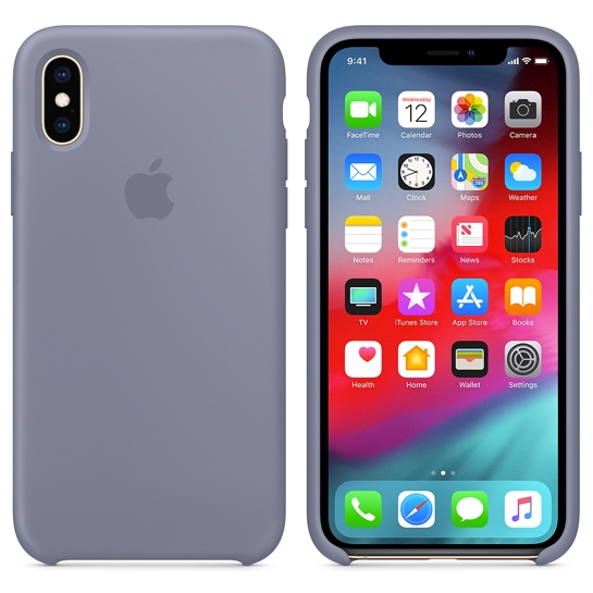 Чехол Apple Silicone Case for iPhone XS Lavender Gray - цена, характеристики, отзывы, рассрочка, фото 2