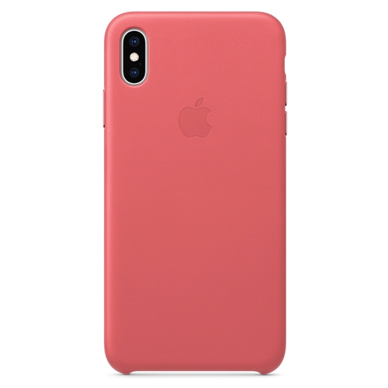 Чехол Apple Leather Case for iPhone XS Max Peony Pink - цена, характеристики, отзывы, рассрочка, фото 1