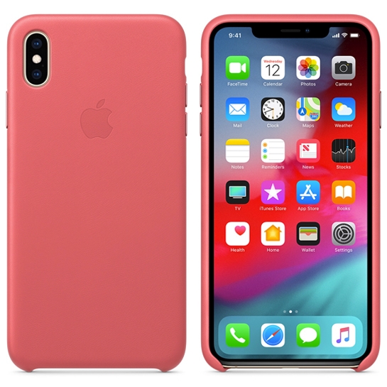 Чехол Apple Leather Case for iPhone XS Max Peony Pink - цена, характеристики, отзывы, рассрочка, фото 2