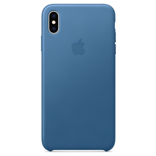 Чохол Apple Leather Case for iPhone XS Max Cape Cod Blue - ціна, характеристики, відгуки, розстрочка, фото 1