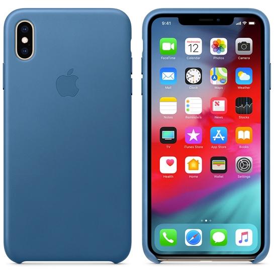 Чохол Apple Leather Case for iPhone XS Max Cape Cod Blue - ціна, характеристики, відгуки, розстрочка, фото 2