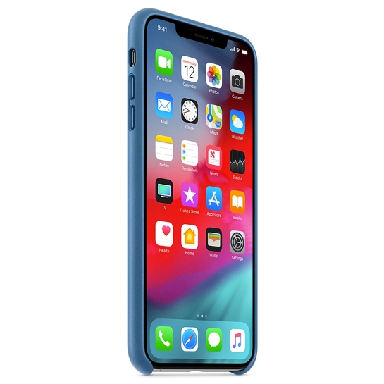 Чохол Apple Leather Case for iPhone XS Max Cape Cod Blue - ціна, характеристики, відгуки, розстрочка, фото 3