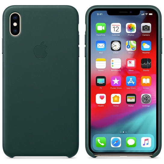 Чохол Apple Leather Case for iPhone XS Max Forest Green - ціна, характеристики, відгуки, розстрочка, фото 2