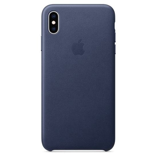 Чохол Apple Leather Case for iPhone XS Max Midnight Blue - ціна, характеристики, відгуки, розстрочка, фото 1