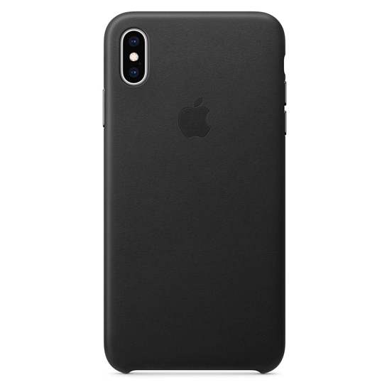Чохол Apple Leather Case for iPhone XS Max Black - ціна, характеристики, відгуки, розстрочка, фото 1