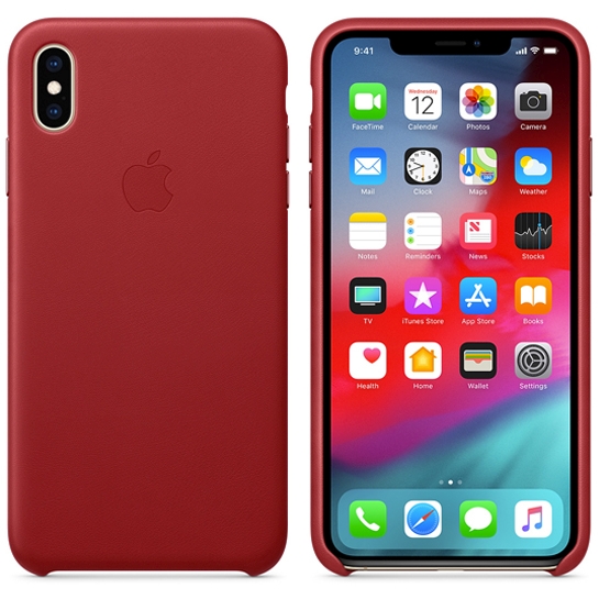 Чехол Apple Leather Case for iPhone XS (PRODUCT)RED - цена, характеристики, отзывы, рассрочка, фото 2