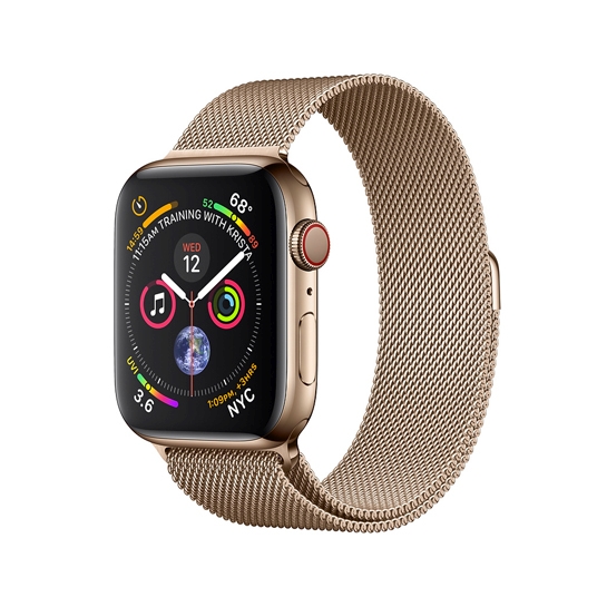 Смарт-годинник Apple Watch Series 4 + LTE 40mm Gold Stainless Steel with Gold Milanese Loop - цена, характеристики, отзывы, рассрочка, фото 1