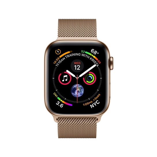 Смарт-годинник Apple Watch Series 4 + LTE 40mm Gold Stainless Steel with Gold Milanese Loop - ціна, характеристики, відгуки, розстрочка, фото 3