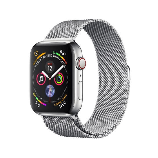 Смарт-годинник Apple Watch Series 4 + LTE 40mm Stainless Steel Case with Milanese Loop - цена, характеристики, отзывы, рассрочка, фото 1