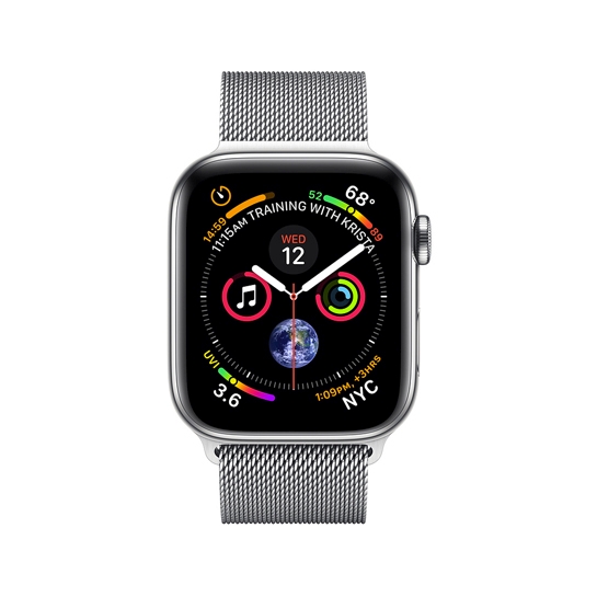 Смарт-годинник Apple Watch Series 4 + LTE 40mm Stainless Steel Case with Milanese Loop - ціна, характеристики, відгуки, розстрочка, фото 2