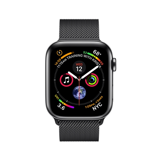 Смарт-годинник Apple Watch Series 4+LTE 40mm Space Black Stainless Steel Case with Space Black Milanese - ціна, характеристики, відгуки, розстрочка, фото 2