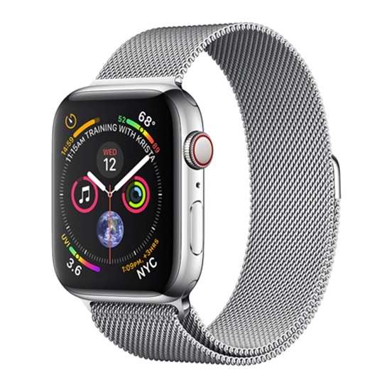 Смарт-годинник Apple Watch Series 4 + LTE 44mm Stainless Steel Case with Milanese Loop - цена, характеристики, отзывы, рассрочка, фото 1