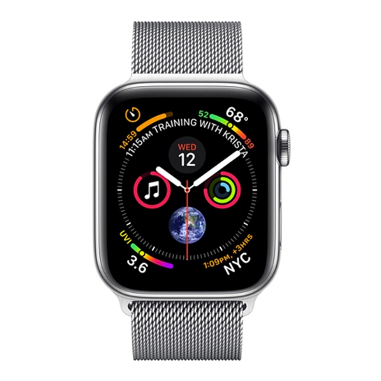 Смарт-часы Apple Watch Series 4 + LTE 44mm Stainless Steel Case with Milanese Loop - цена, характеристики, отзывы, рассрочка, фото 2