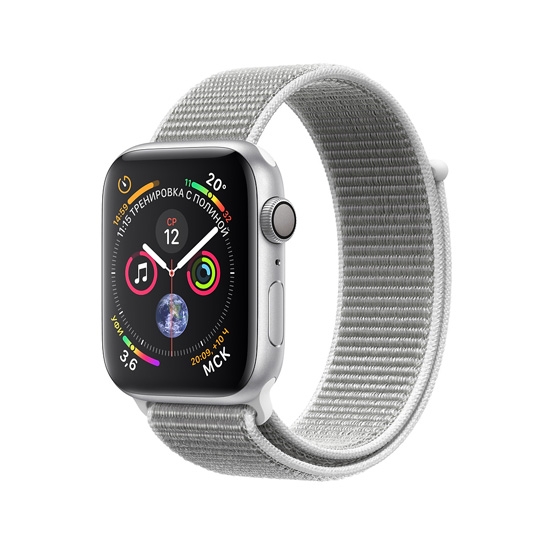 Смарт-годинник Apple Watch Series 4 + LTE 40mm Silver Aluminum Case with Seashell Sport Loop - ціна, характеристики, відгуки, розстрочка, фото 1