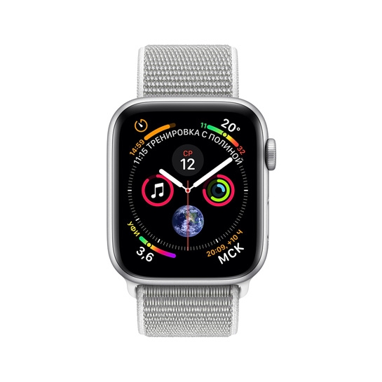Смарт-годинник Apple Watch Series 4 + LTE 40mm Silver Aluminum Case with Seashell Sport Loop - ціна, характеристики, відгуки, розстрочка, фото 2