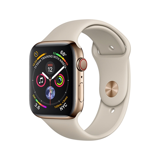 Смарт-часы Apple Watch Series 4 + LTE 40mm Gold Stainless Steel with Stone Sport Band - цена, характеристики, отзывы, рассрочка, фото 1