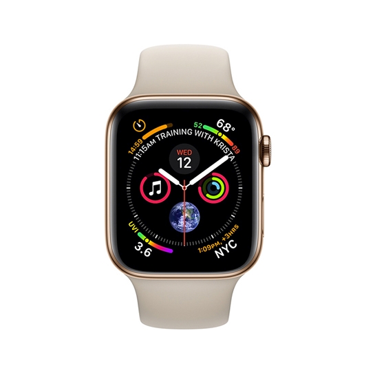 Смарт-годинник Apple Watch Series 4 + LTE 40mm Gold Stainless Steel with Stone Sport Band - ціна, характеристики, відгуки, розстрочка, фото 3