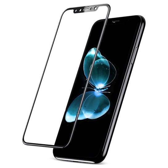 Стекло Baseus Silk-Screen 3D Edge Protection Tempered Glass for iPhone 11 Pro Max/XS Max Front Black - цена, характеристики, отзывы, рассрочка, фото 1