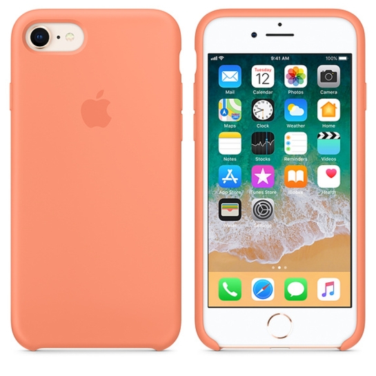 Чехол Apple Silicone Case for iPhone 8 Peach* - цена, характеристики, отзывы, рассрочка, фото 2