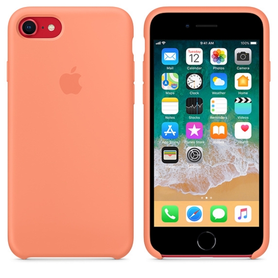 Чохол Apple Silicone Case for iPhone 8 Peach* - ціна, характеристики, відгуки, розстрочка, фото 3