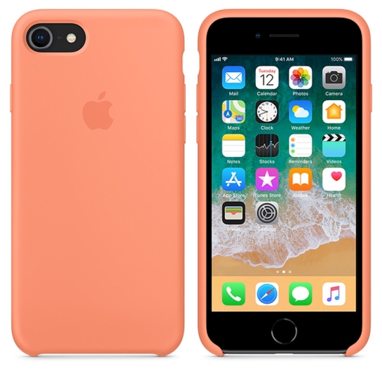 Чехол Apple Silicone Case for iPhone 8 Peach* - цена, характеристики, отзывы, рассрочка, фото 4