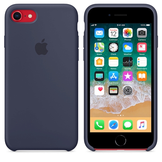 Чехол Apple Silicone Case for iPhone 8 Midnight Blue* - цена, характеристики, отзывы, рассрочка, фото 3