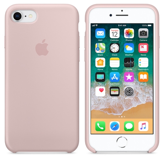Чехол Apple Silicone Case for iPhone 8 Pink Sand* - цена, характеристики, отзывы, рассрочка, фото 3