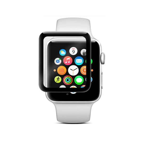 Скло Tempered Glass Full Glue 3D for Apple Watch 38mm Black