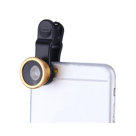 Объектив Universal Clip Fish Eye 180°/Wide 0.67x/Macro Lens for Mobile Phone Black/Gold - цена, характеристики, отзывы, рассрочка, фото 4