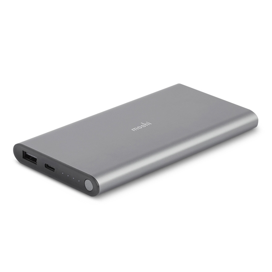 Зовнішній акумулятор Moshi IonSlim 10K USB-C and USB Portable Battery Titanium Gray - ціна, характеристики, відгуки, розстрочка, фото 2