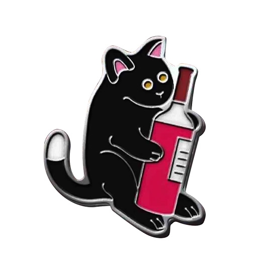 Значок Pico Cat with bottle Black - цена, характеристики, отзывы, рассрочка, фото 1