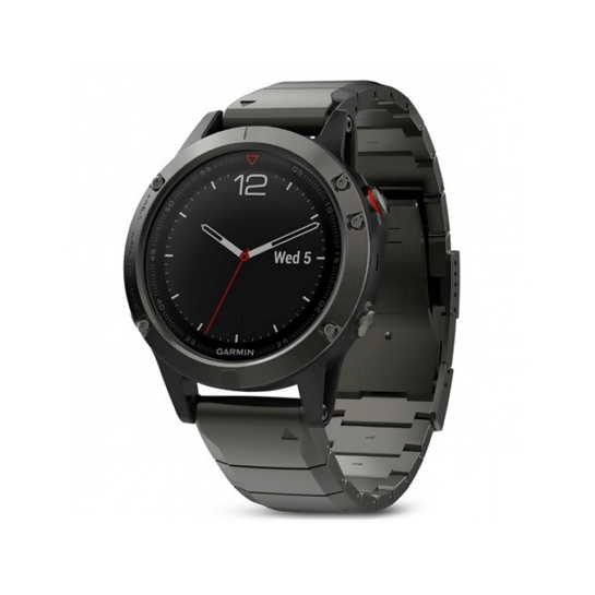Спортивные часы Garmin Fenix 5 Slate Gray Sapphire with Metal Band - цена, характеристики, отзывы, рассрочка, фото 1