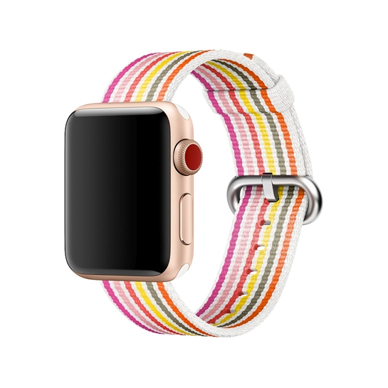 Ремешок Woven Nylon Band for Apple Watch 38mm/40mm Pink Stripe - цена, характеристики, отзывы, рассрочка, фото 1