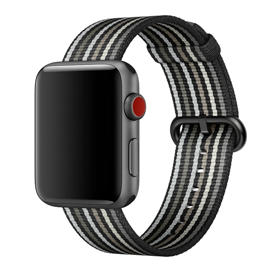 Ремешок Woven Nylon Band for Apple Watch 42mm/44mm Black Stripe