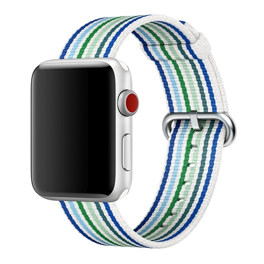 Ремешок Woven Nylon Band for Apple Watch 42mm/44mm Blue Stripe - цена, характеристики, отзывы, рассрочка, фото 1