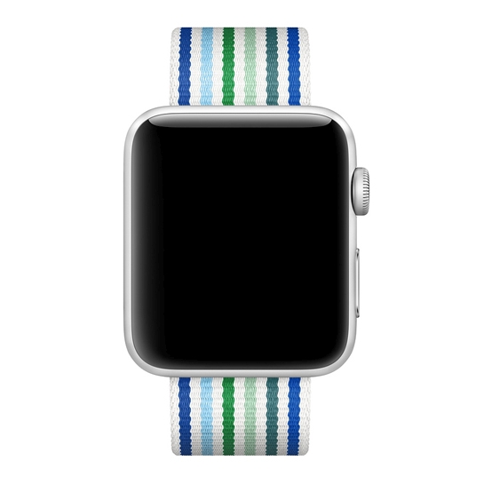 Ремінець Woven Nylon Band for Apple Watch 42mm/44mm Blue Stripe - ціна, характеристики, відгуки, розстрочка, фото 2