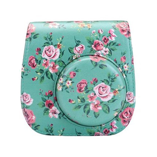 Чехол Retro Leather Case for FUJIFILM Instax Mini 8/9 Flower Blue