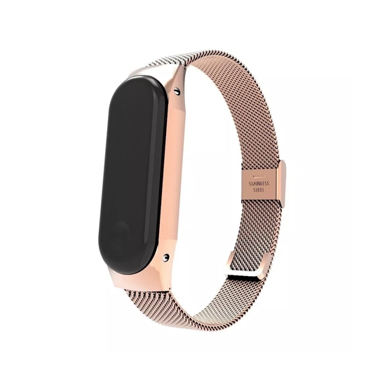 Ремешок для браслета Xiaomi Metal Milanese Mi Band 3 Rose Gold